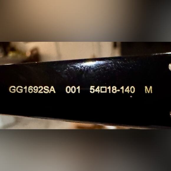 Gucci Black and Gold Sunglasses Luxury Eyewear #5. - Picture 13 of 14